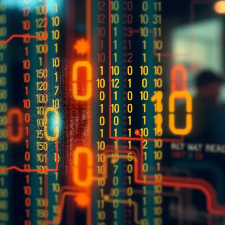 Diagram illustrating how binary numbers are applied in digital circuits and computing devices
