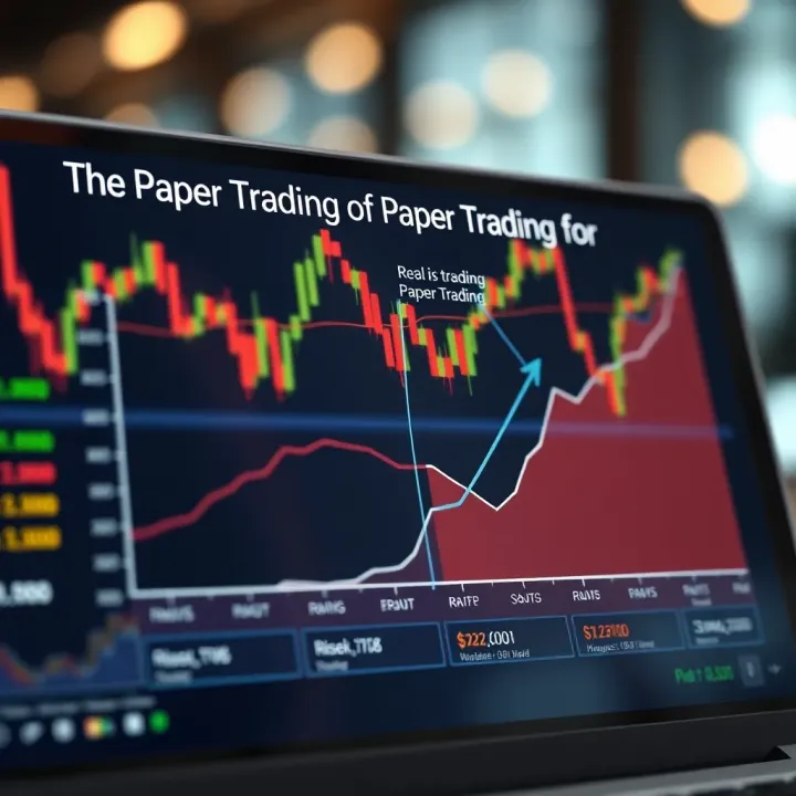 Advantages of Paper Trading for Risk-Free Investment Practice Graph showing comparison of real trading and paper trading benefits with emphasis on risk-free learning