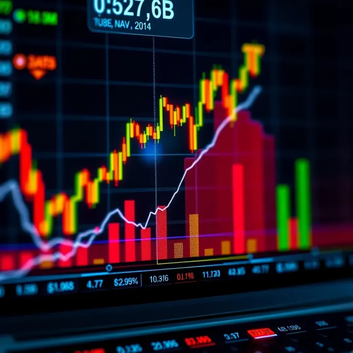 Graph depicting forex market trends and currency exchange rates relevant to Indian investors