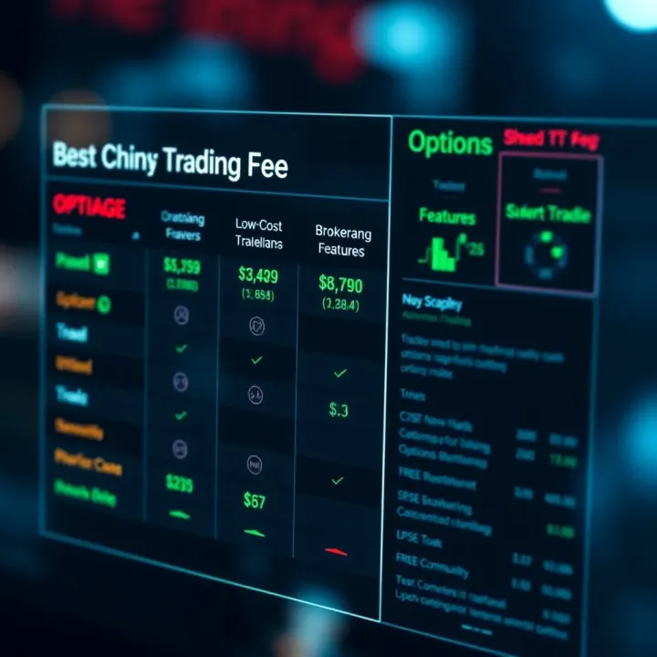 Brokerage Fee Comparison for Options Trading in India Comparison chart showing brokerage fees and features for options trading platforms in India