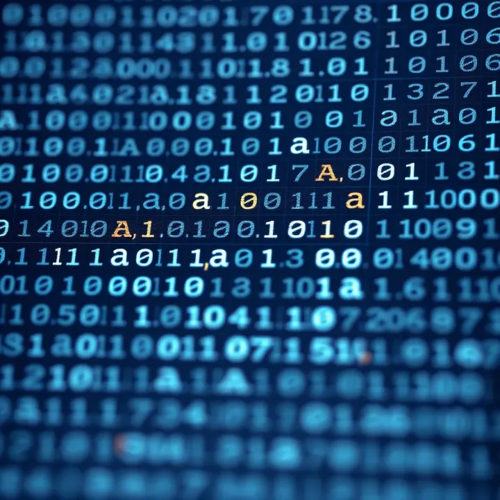 Binary digits representing the letter 'a' in ASCII encoding