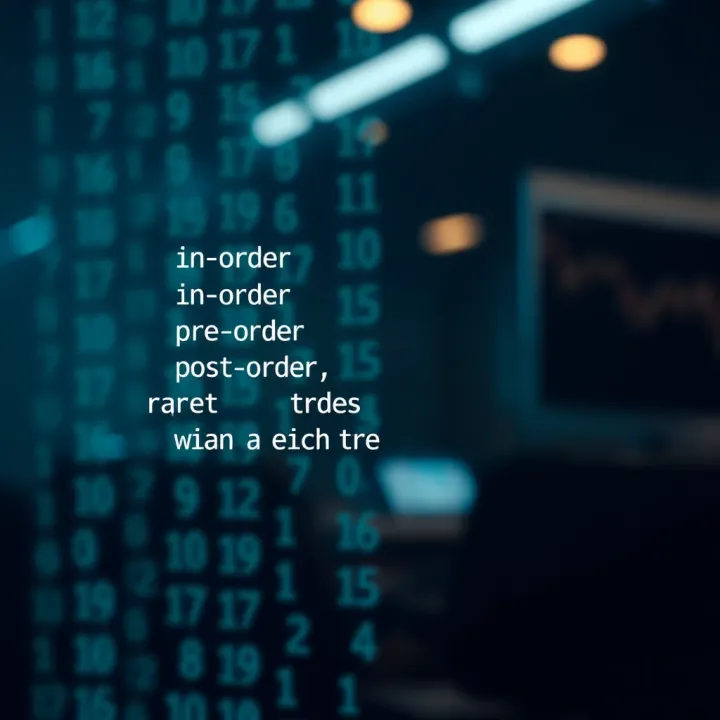 Traversal Techniques in Binary Search Trees Visual representation of binary search tree traversal methods including in-order, pre-order, and post-order paths