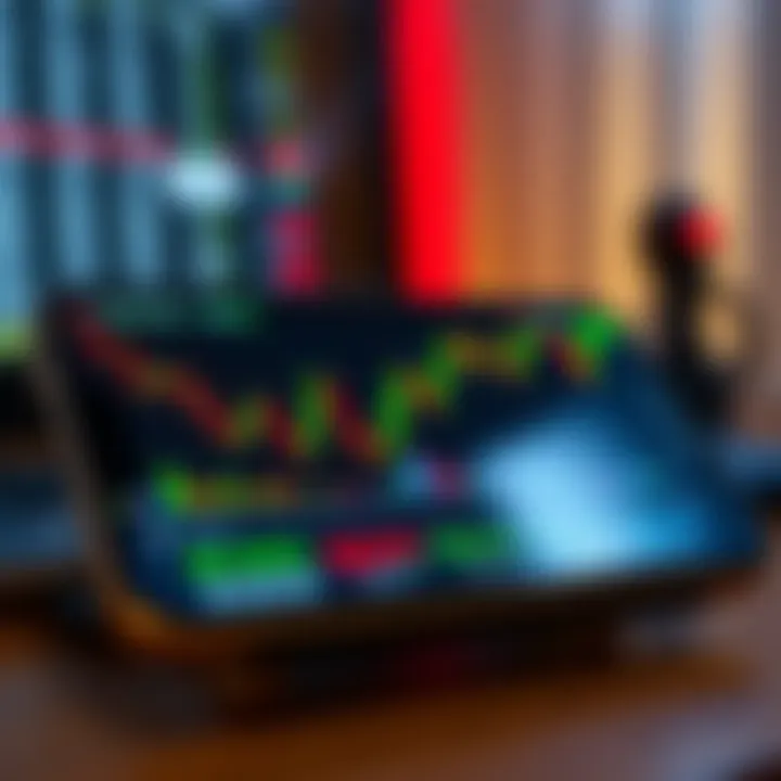 Forex Trading Platform Interface with Currency Charts Mobile device displaying forex trading platform with currency charts and exchange rates