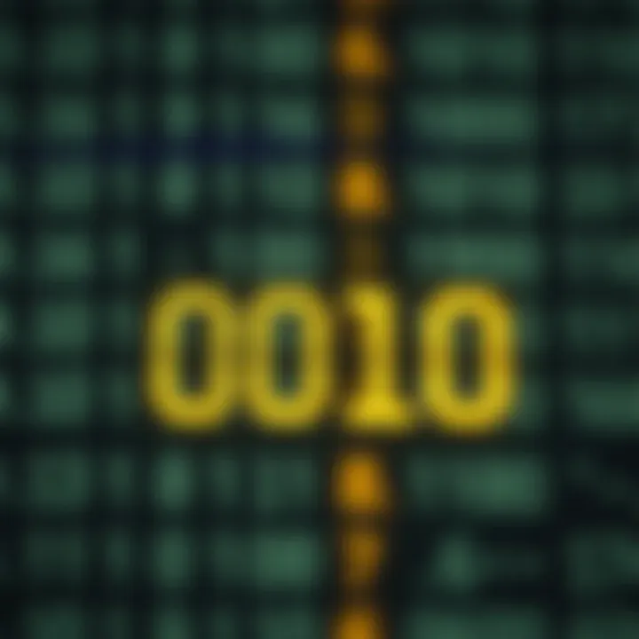 Binary to Decimal Conversion Visualization Visual representation of binary number conversion showing the addition of place values to form a decimal number