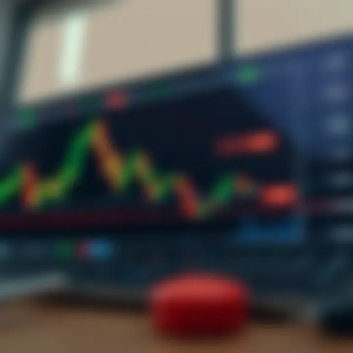 Bearish chart pattern showing downward market trend and key reversal signals