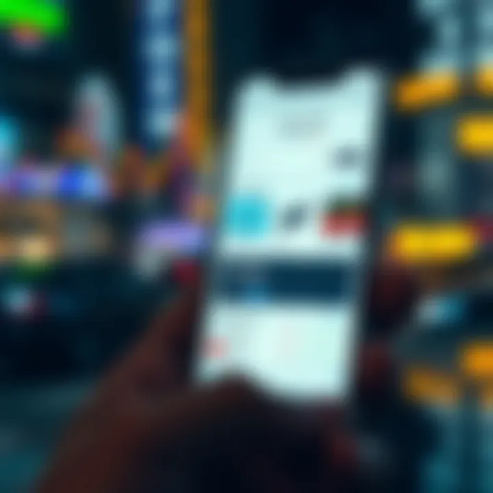Mobile phone displaying popular forex trading platforms available for Indian users