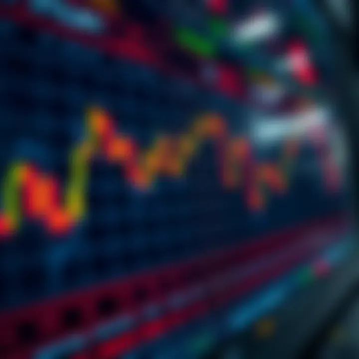 Currency Exchange Rate Trends on Digital Interface Graph showing currency exchange rates fluctuating on a digital screen