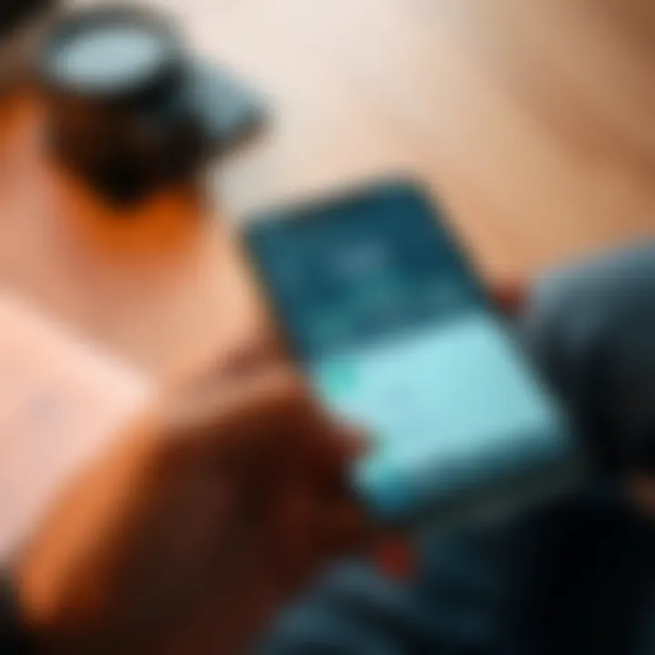 User interface of a trading app displaying key features and reliability indicators on a smartphone