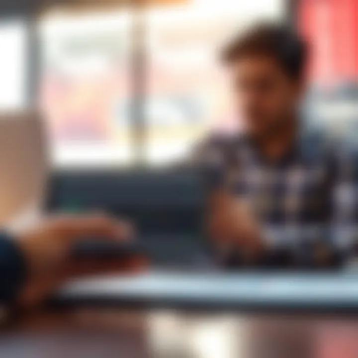 Mobile device with a comparison of features of different trading platforms for low capital investment