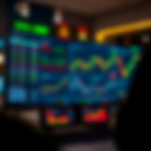 Virtual stock market interface displaying simulated stock prices and trading dashboard