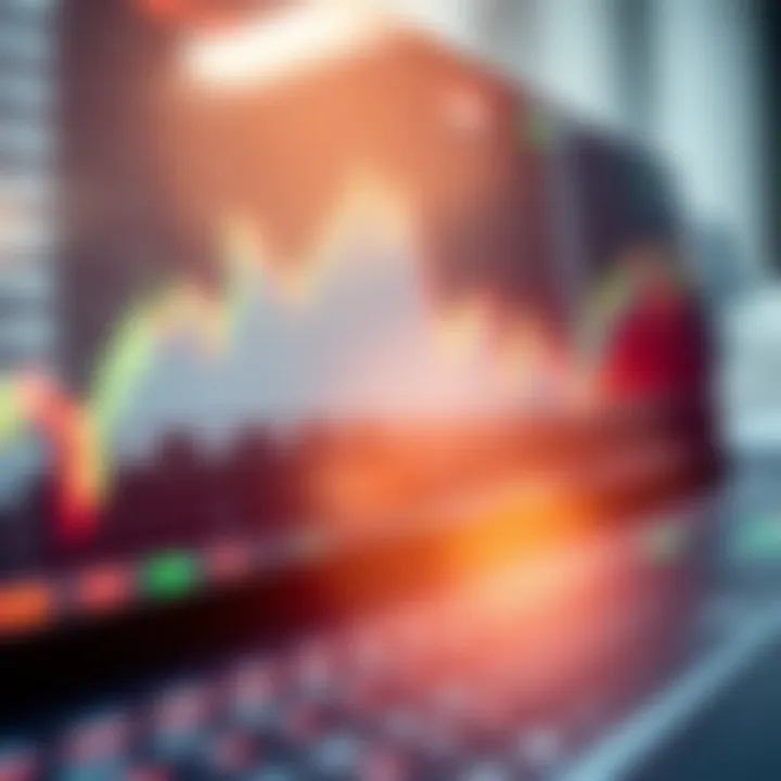 Graph illustrating currency exchange rate fluctuations on a digital trading platform