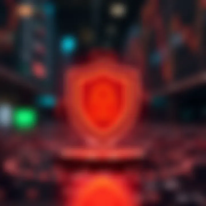 Secure digital shield symbol representing strong security measures in crypto trading apps