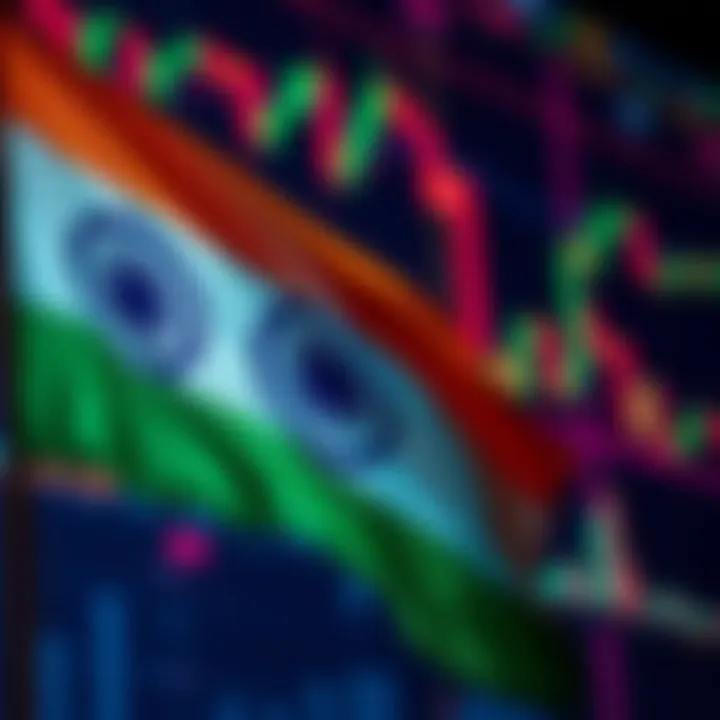 Forex Trading Regulations in India Indian flag with currency symbols and forex chart showing market dynamics