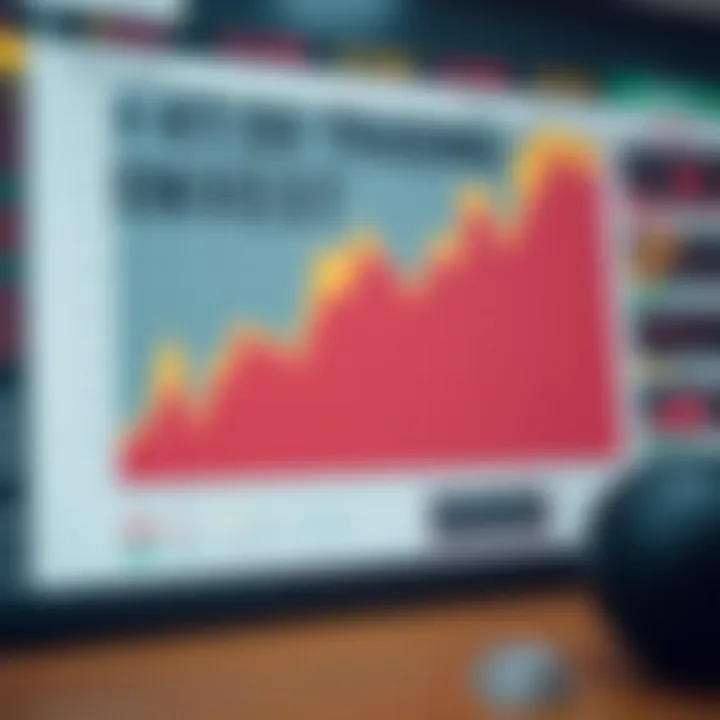 Graph illustrating growth and strategy development through simulated investments