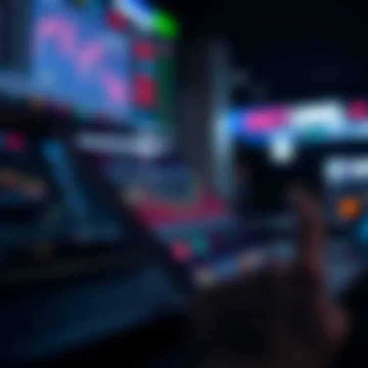 User interface of a trading app showing low brokerage fees and market trends