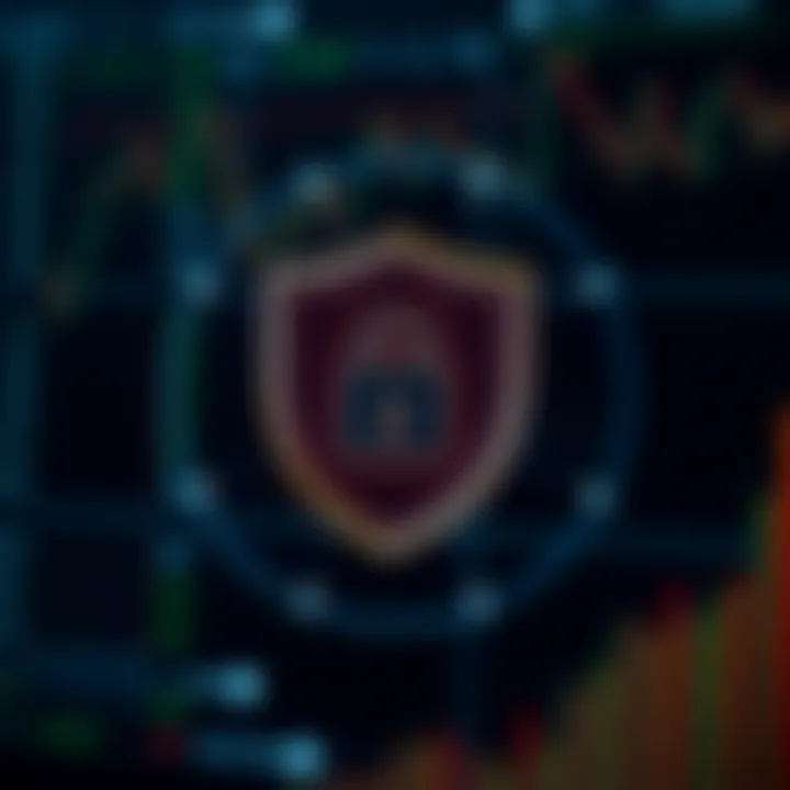 Illustration of a safe shield symbol representing security and regulation in online trading