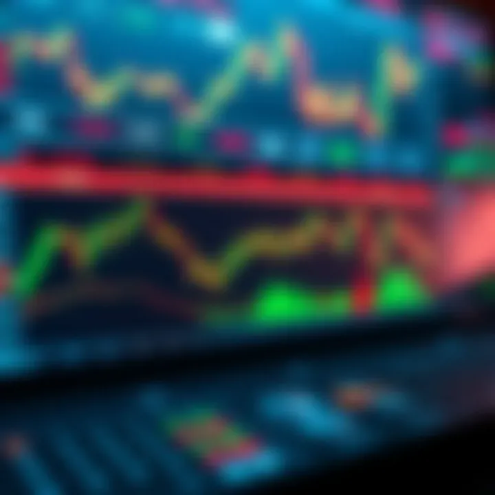 Illustration of a digital dashboard displaying forex market data and trading tools