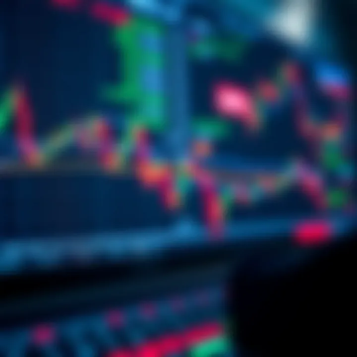 Digital forex trading platform showing currency pairs and market charts