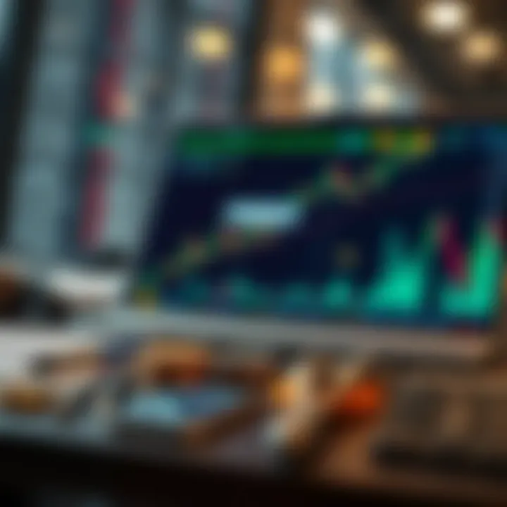 Illustration of risk management and strategy icons related to currency trading