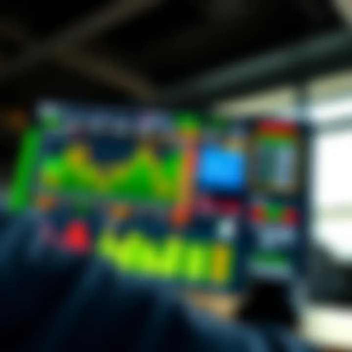 Dashboard showing stock market paper trading interface with charts and virtual portfolio