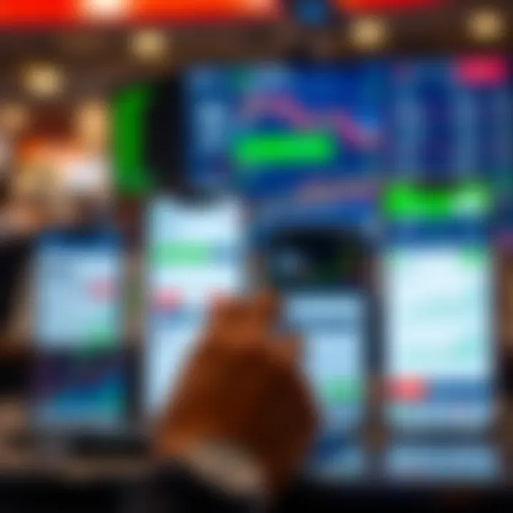 Comparison of multiple trading app interfaces highlighting security, cost, and usability features