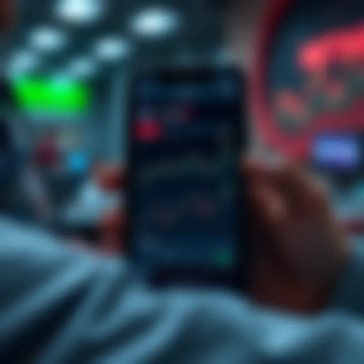 Secure mobile trading app interface with risk management features and regulatory compliance