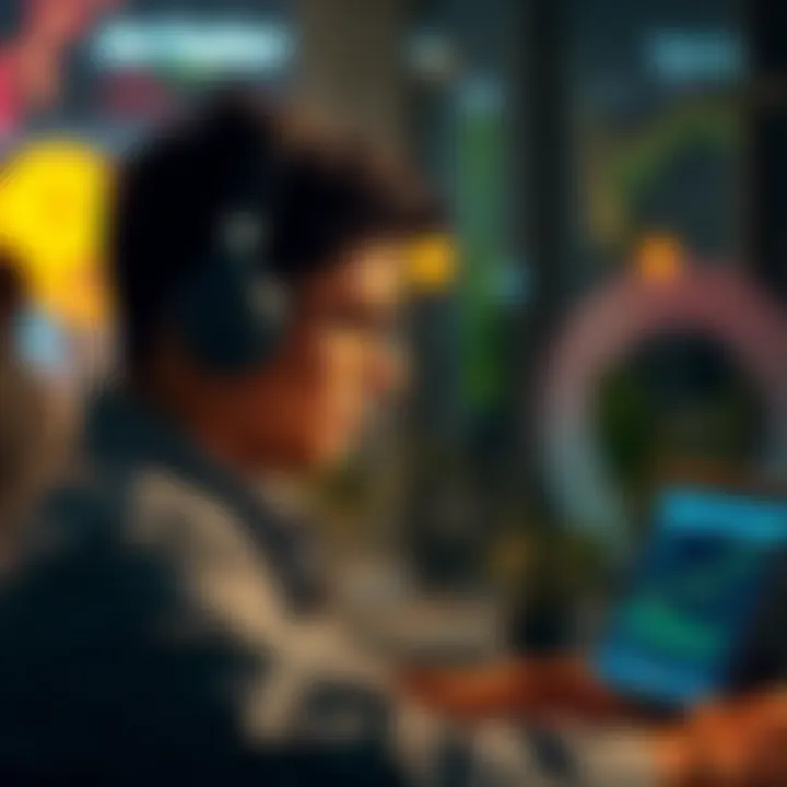 Visual representation of security features and customer support in trading platforms