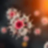 Diagram showing single microorganism dividing into two identical cells through binary fission
