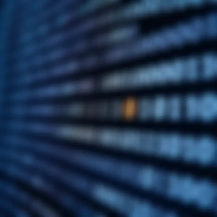 Diagram showing the binary number system with zeros and ones representing digital data