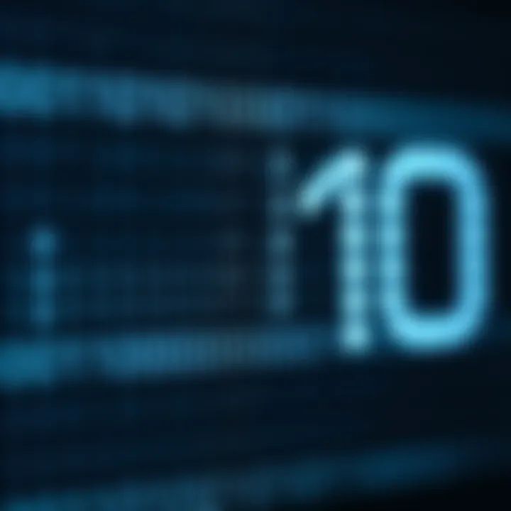 Illustration of the Binary Number System Diagram illustrating the binary number system with digits zero and one arranged in a sequence
