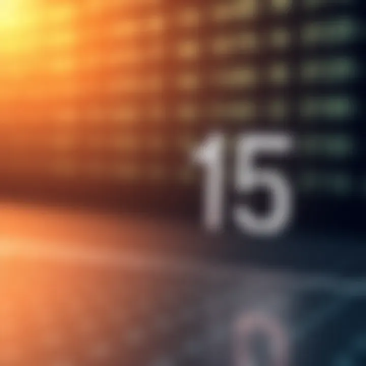 Illustration explaining decimal to binary conversion with example of the number fifteen