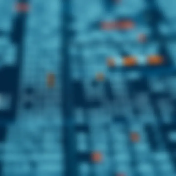 Illustration of binary search algorithm dividing an array into halves to find a target value