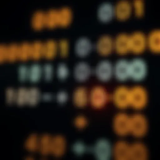 Diagram showing binary digits being summed with carry bits to illustrate addition in binary numeral system