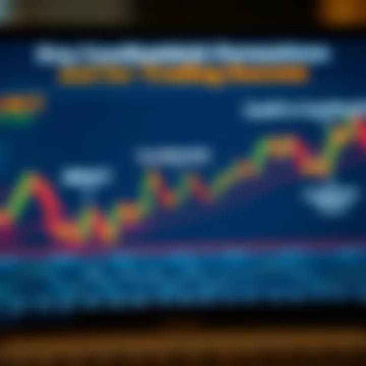 Diagram showing common candlestick formations and their implications for trading decisions