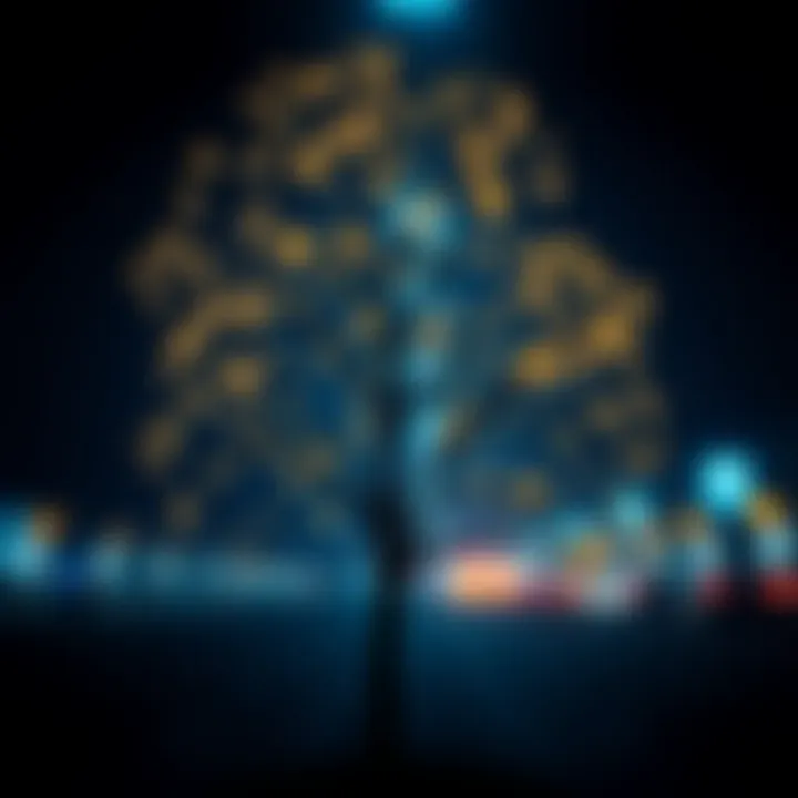 Visualization of a binary tree highlighting the left side nodes visible from that perspective