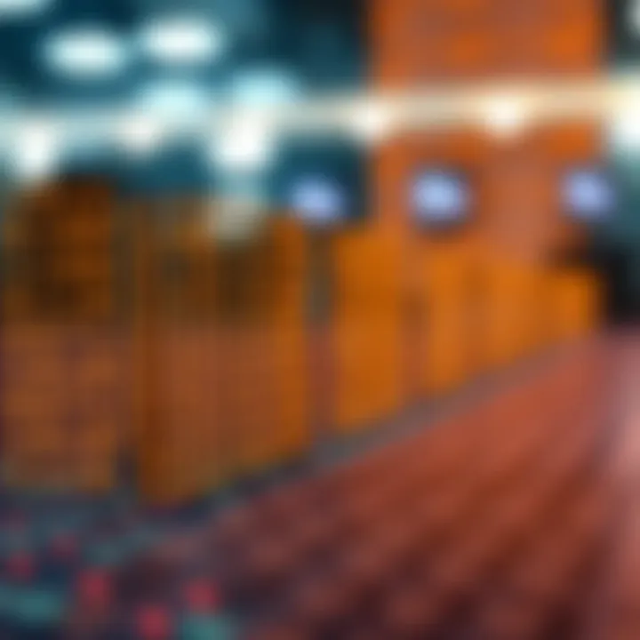 Visualization of binary search algorithm dividing a sorted array into halves