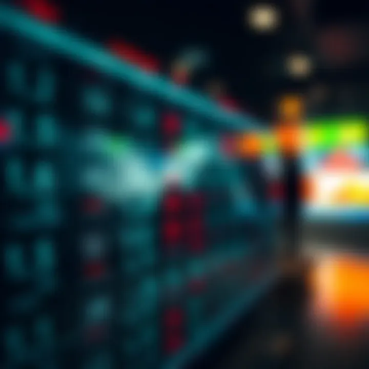 Visualization of linear search algorithm scanning elements in a list sequentially