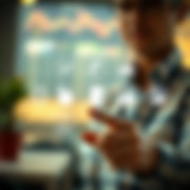 Illustration of a person choosing from various trading app icons symbolizing accessibility and low investment barriers