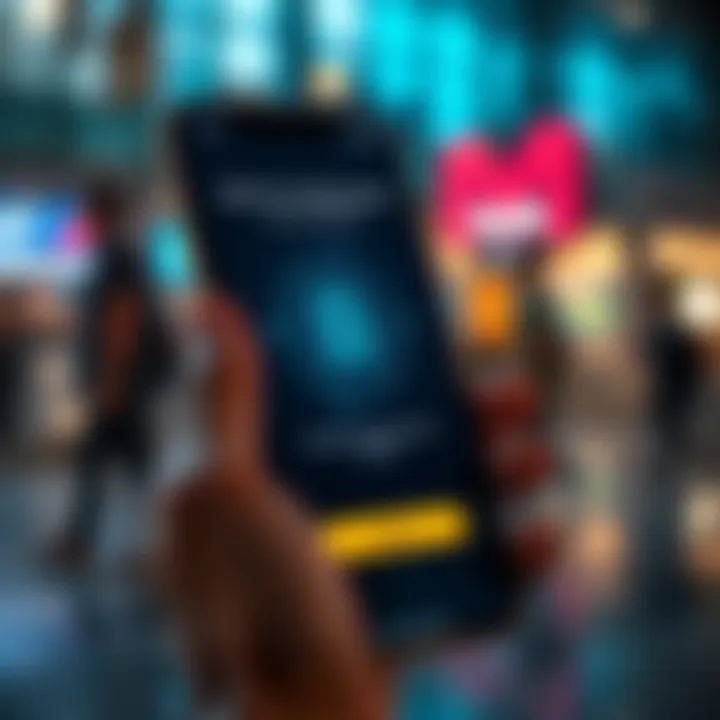 Secure mobile app login screen showing biometric authentication for financial trading