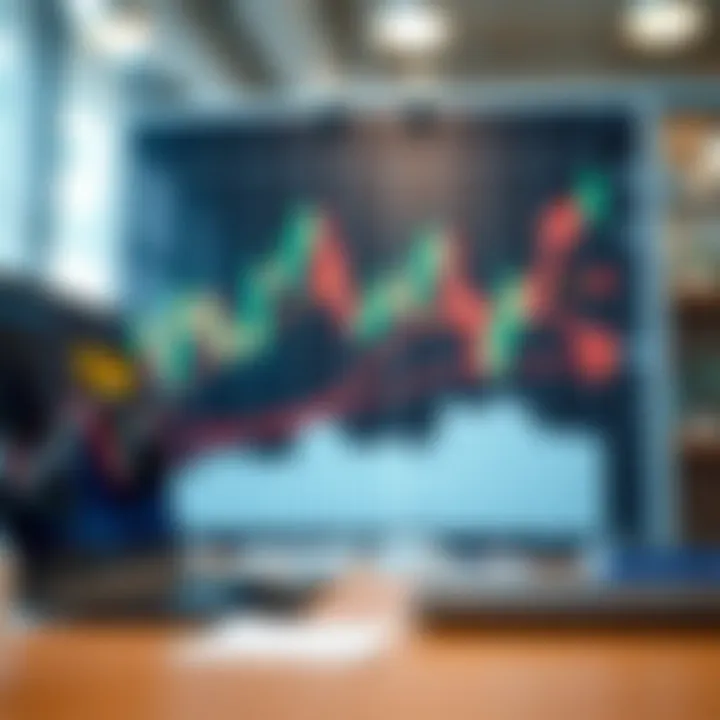 Bullish and Bearish Candlestick Patterns in Market Trends Chart illustrating bullish and bearish candlestick patterns with trend direction arrows