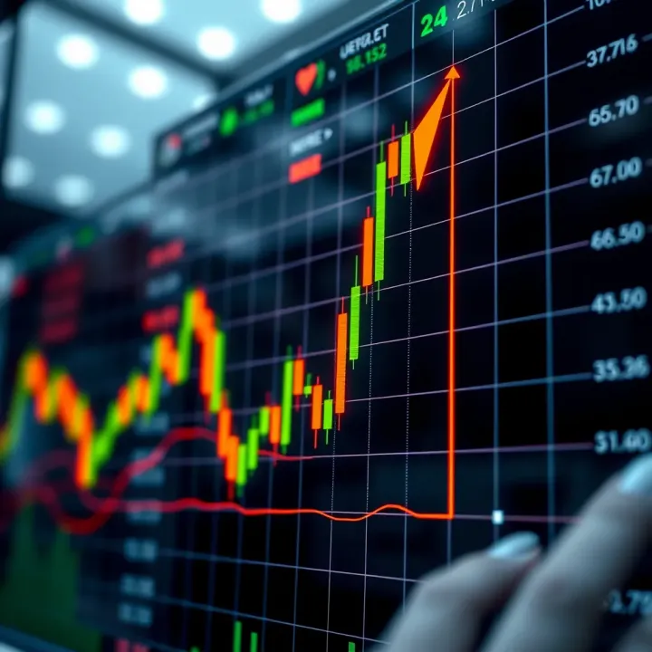 Bullish chart pattern illustrating upward market trend with clear breakout points