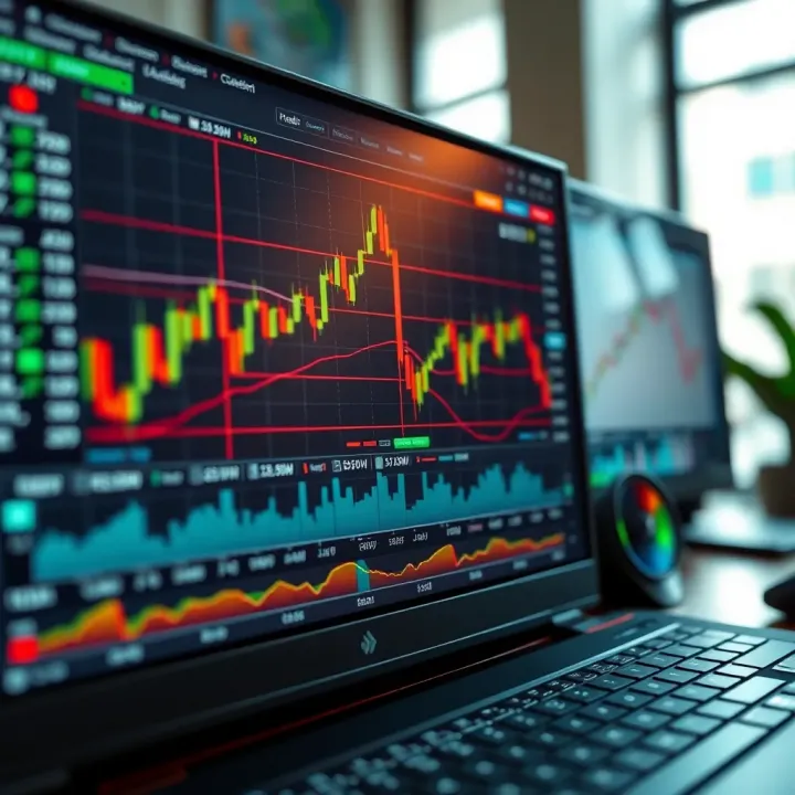 User interface of a forex trading platform showing currency pair charts and market analysis tools