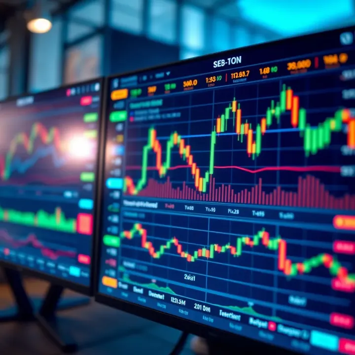 User interface of a forex trading platform showing currency pairs and real-time market charts