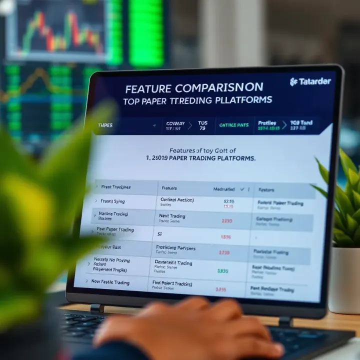 Comparison chart showing features of leading paper trading platforms for informed selection