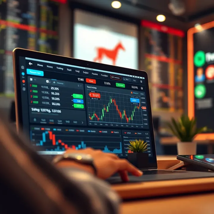 User interface of a paper trading platform highlighting key features for Indian investors