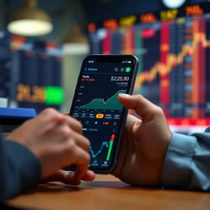 Optimizing User Experience in Trading Apps User-friendly trading platform on smartphone displaying charts and options