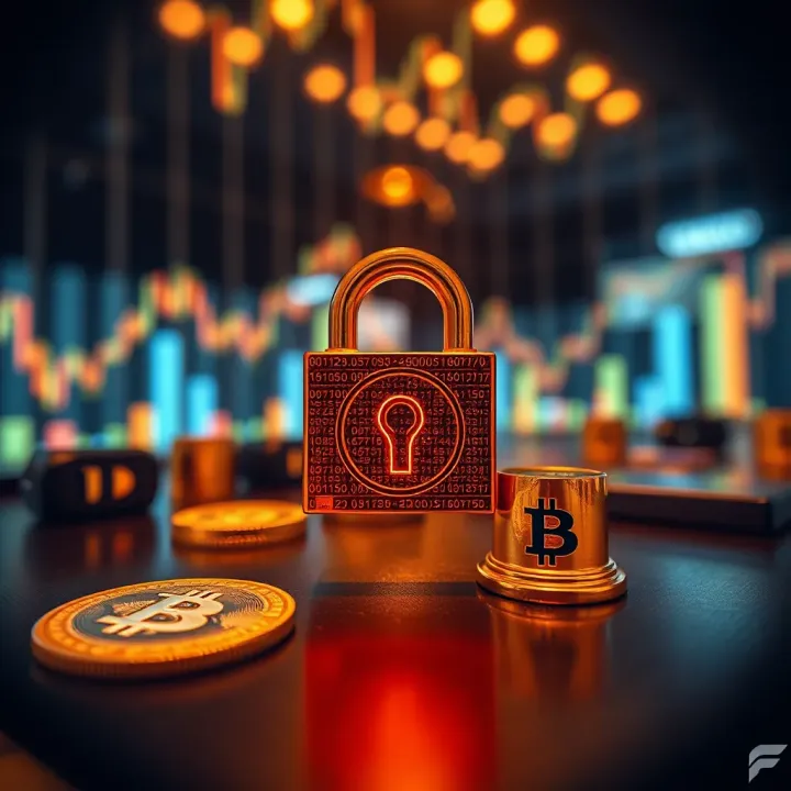 Illustration of secure online trading with digital lock and currency symbols representing safety and regulation in Indian forex market