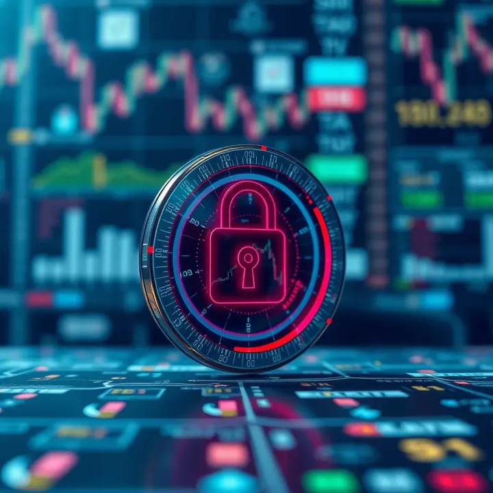 Digital Security and Data Protection in Market Trading Apps Secure digital padlock symbolizing protection of user data in trading applications