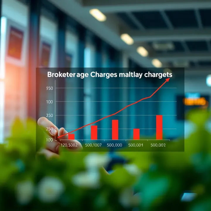 Graph showing comparison of brokerage charges for intraday trading in India
