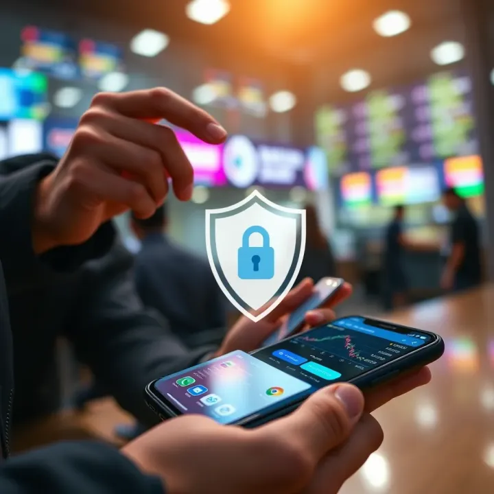 Secure digital transaction on a mobile device emphasizing safety features